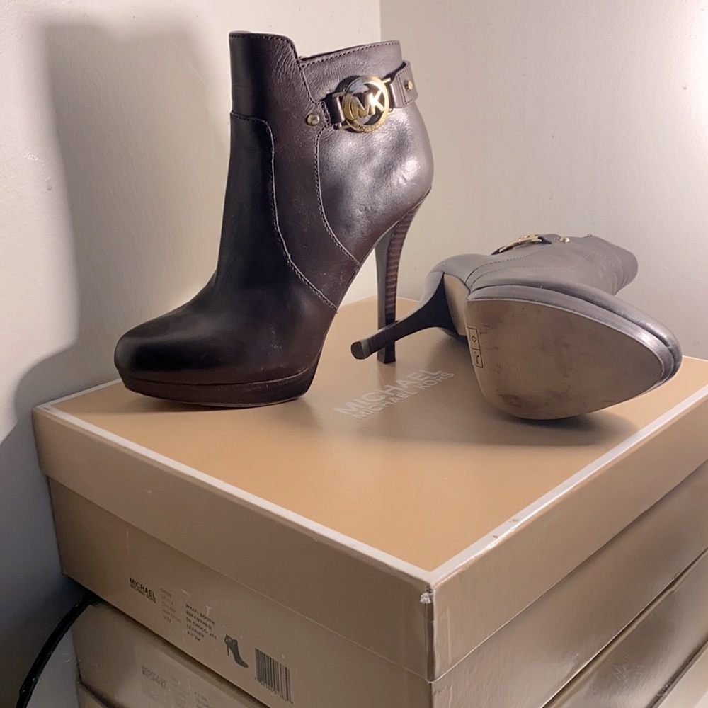 Micheal Kors Wyatt Booties.